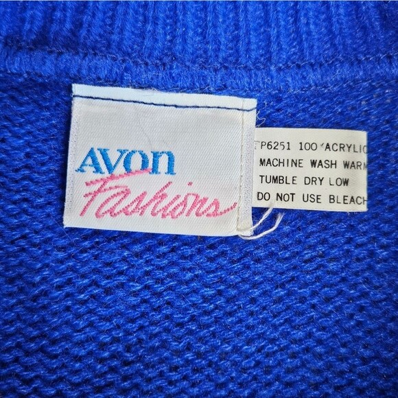 Vintage 90s Avon Fashions Bold Multi Color Abstract Pattern Long Sleeve Sweater - Picture 5 of 9